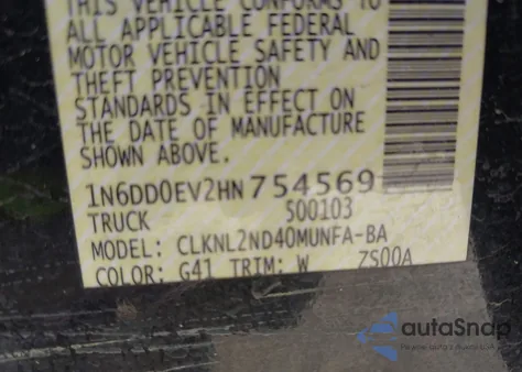 2017 Nissan Frontier Sv from USA, damaged, VIN 1N6DD0EV2HN754569